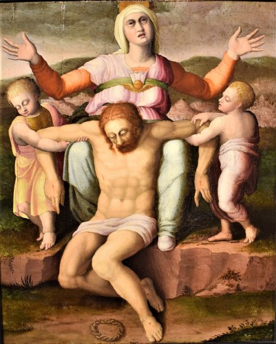 Tableaux et dessins Tableaux XVIe siècle - La Pietà - École Romaine du XVIe par Michelangelo Buonarroti